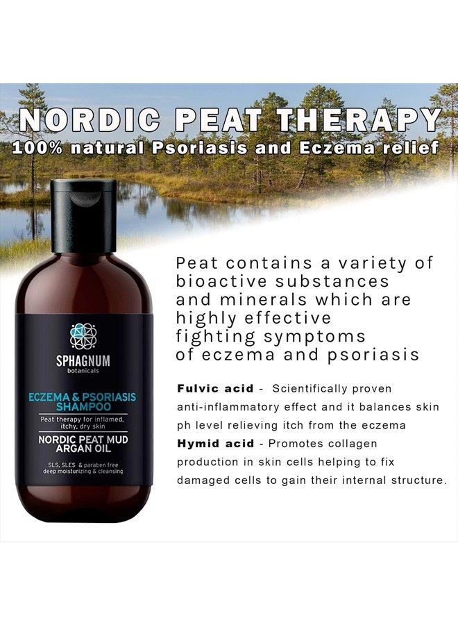 Sphagnum Botanicals Psoriasis Shampoo and Conditioner Set - Peat Mud Therapy for Itchy Scalp with Argan and Olive Oil Treatment, No Coal Tar. For Both Men and Women. 2 x 8.45 fl. Oz - Image 5