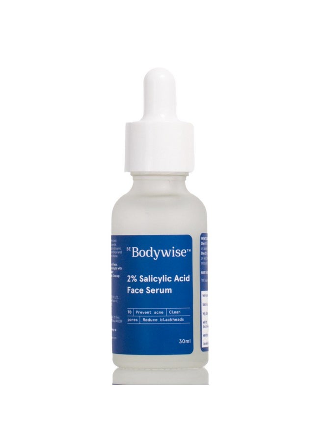 Be Bodywise 2% Salicylic Acid Face Serum | With Neem, Rice Water & Niacinamide | Reduces Excessive Oil, Acne, Blackheads | Improves Skin Texture & Deep Cleanses Open Pores | 30Ml  - Image 1