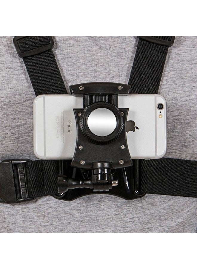 Coreal Mobile Phone Chest Mount Harness Strap Holder Cell Phone Clip Action Camera POV for Samsung iPhone Plus etc - Image 2