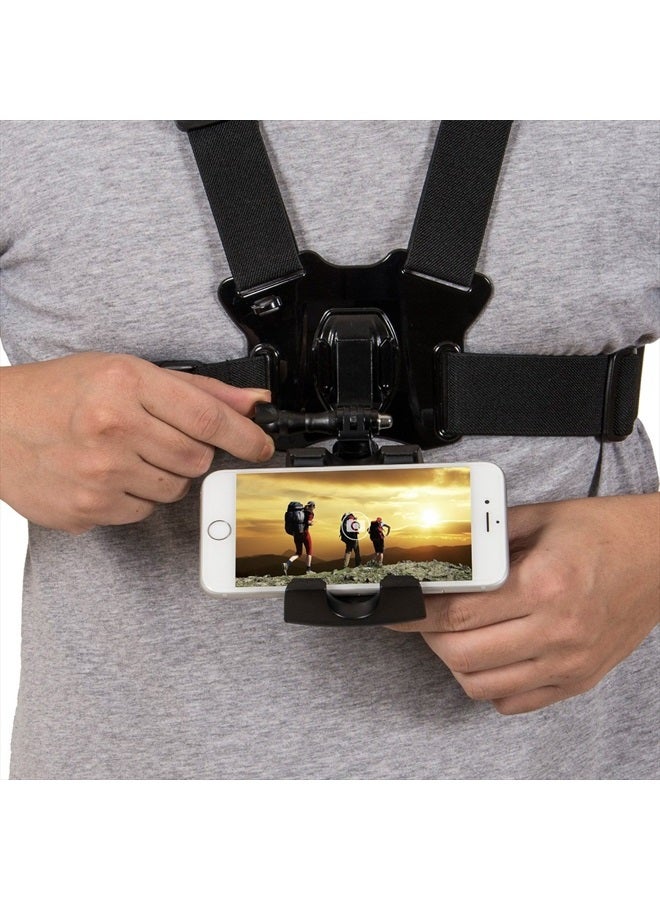 Coreal Mobile Phone Chest Mount Harness Strap Holder Cell Phone Clip Action Camera POV for Samsung iPhone Plus etc - Image 3