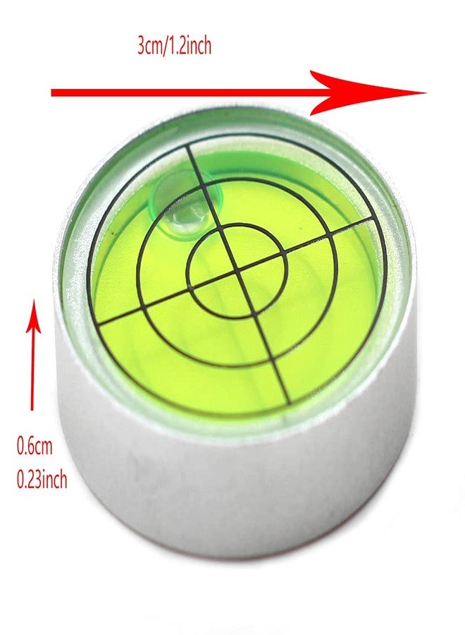 Preamer 1.2" Small Bullseye Bubble Level, Alloy Metal Horizontal Rv Leveling Round Bubble Spirit level for Tripod RV Ball Head, High Accuracy 30' /2mm - Image 3