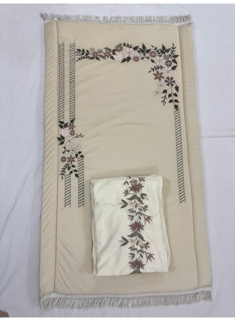 برايدس طقم سجادة صلاة اسفنج وشرشف صلاة لبس ربط للنساء - Image 1