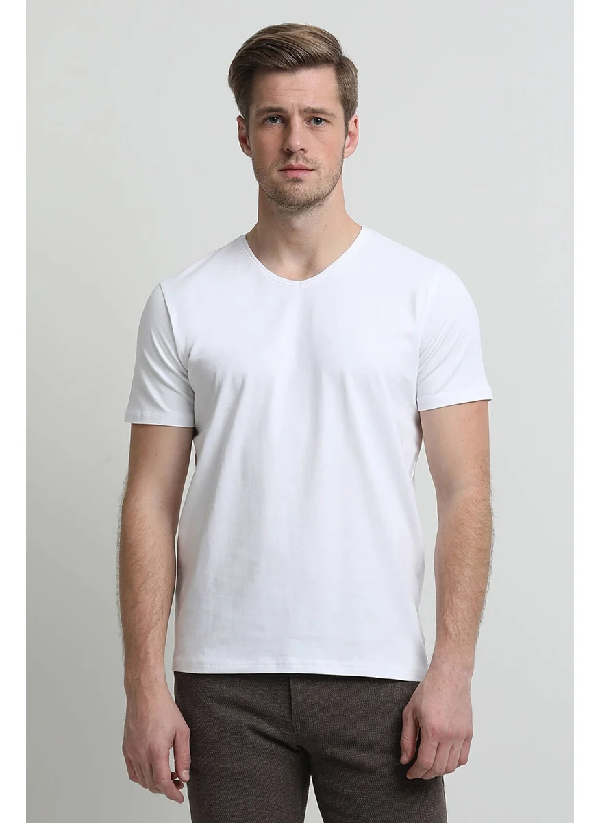 كيب Men's Cotton Blend T-Shirt 007327 White
