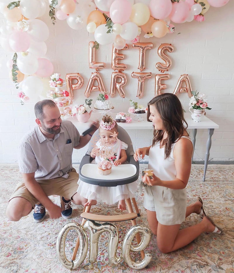 AHAORAY Welcome Baby Girl Cake Topper - Rose Gold Glitter Baby Shower Cake Decorations for Girl  Baby Girl Cake Topper  for Baby Shower/Baby Birthday Party/Baby Gender Reveal Party Photo Booth Props - Image 5