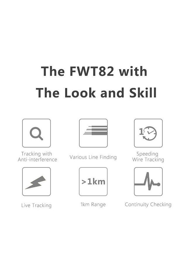 Generic - MAXRIENY FWT82 Digital and Analog Dual Mode Network Cable Tracker Wire Toner RJ45 RJ11 Ethernet LAN Tracer Analyzer Detector Line Finder Wire Tracking - Image 1