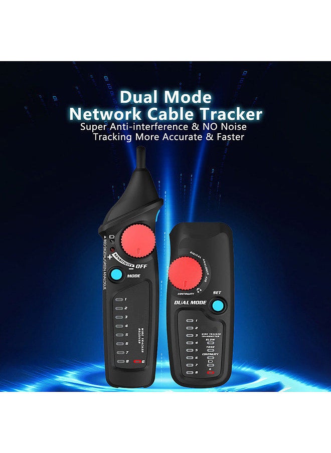 Generic - MAXRIENY FWT82 Digital and Analog Dual Mode Network Cable Tracker Wire Toner RJ45 RJ11 Ethernet LAN Tracer Analyzer Detector Line Finder Wire Tracking - Image 1
