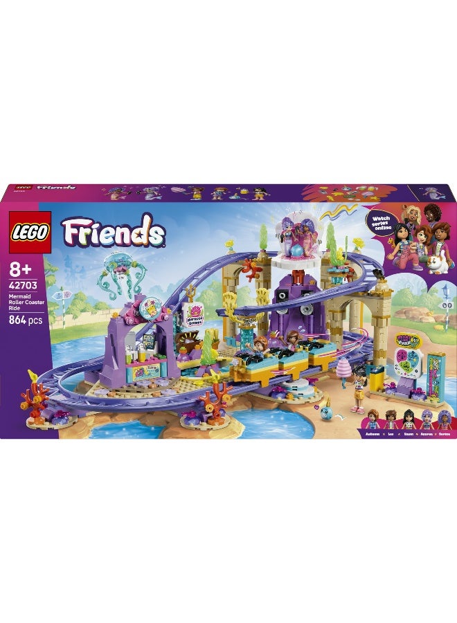 LEGO Friends Mermaid Roller Coaster Ride 42703 Building Toy Set (1406 Pieces) - Image 2