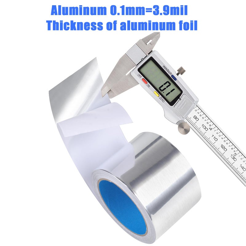 Romeda Aluminum Foil Tape, 3 inch x 65 Feet (3.9 mil), Insulation Adhesive Metal High Temperature Heavy Duty HVAC Tape, Silver for Ductwork, Dryer Vent, HVAC - Image 3