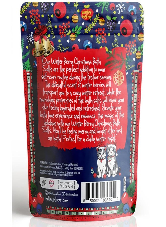 Bella and Bear Bella & Bear Winter Berry Bath Salts, Cruelty Free Festive Christmas Packaging - Stocking Stuffer Gift - Image 2