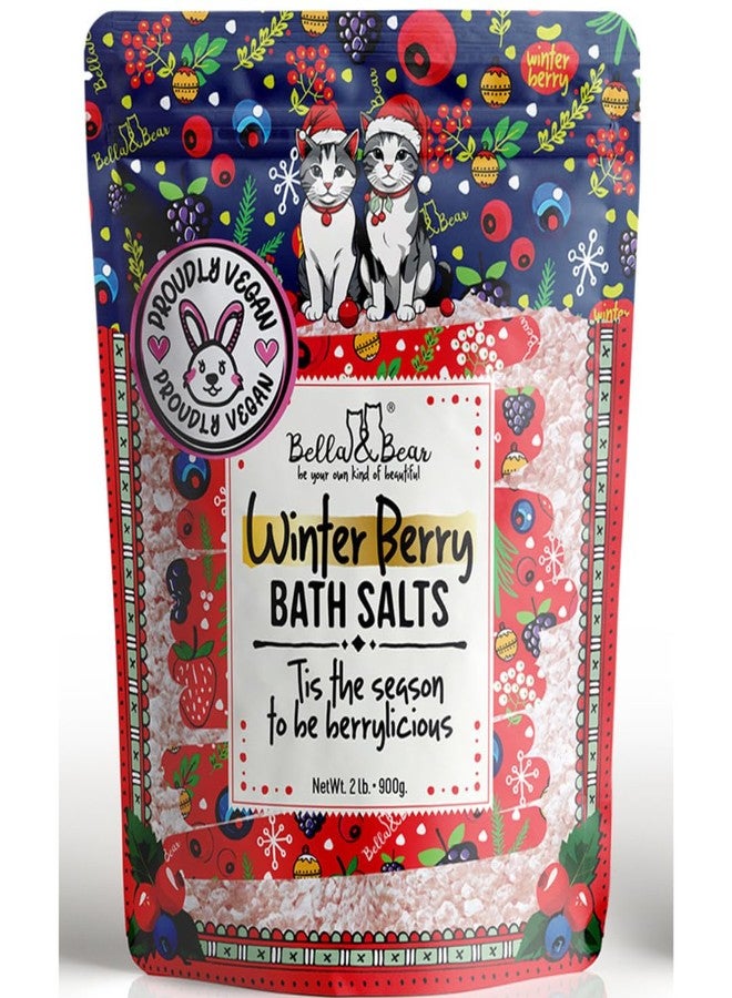 Bella and Bear Bella & Bear Winter Berry Bath Salts, Cruelty Free Festive Christmas Packaging - Stocking Stuffer Gift - Image 1