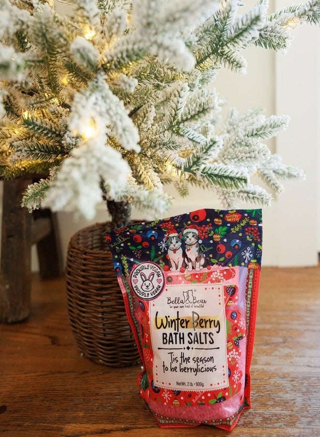 Bella and Bear Bella & Bear Winter Berry Bath Salts, Cruelty Free Festive Christmas Packaging - Stocking Stuffer Gift - Image 3