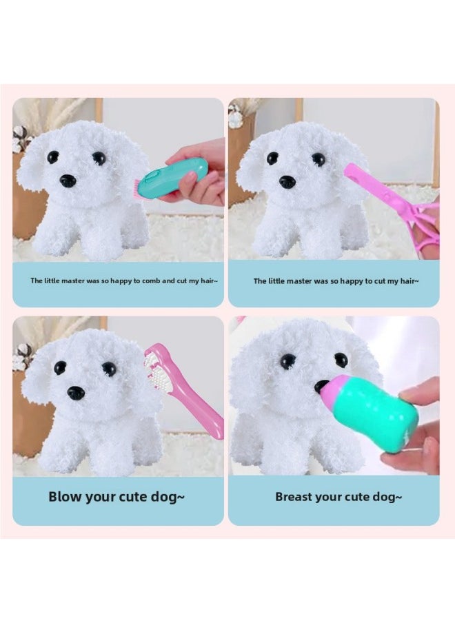 Children's Play House Simulation Electric Plush Puppy Can Talk, Sing, Cute And Pet Doctor Toy-Color:T811-1 Adorable Beautician  - Image 3