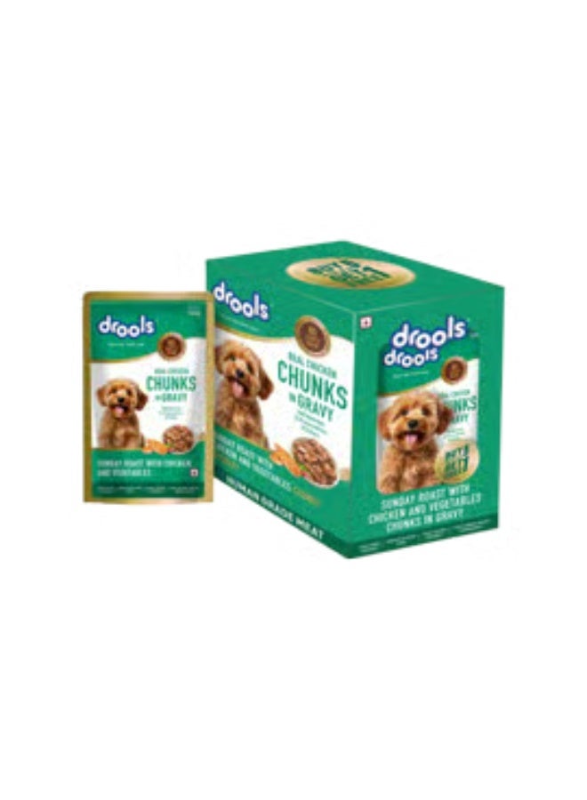 Dog Wet Gravy Sunday Roast with Chicken & Vegetables Chunks 6 x 120g (720g)