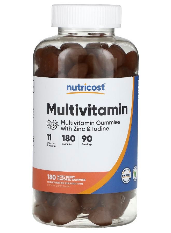 Nutricost Multivitamin Gummies with Zinc & Iodine Mixed Berry 180 Gummies - Image 1