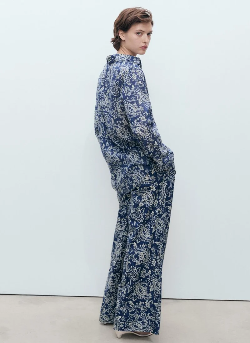 مانجو Casual Printed Cotton Shirt