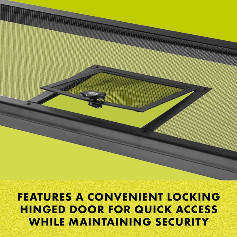 Zilla Pet Reptile Terrarium Fresh Air Screen Cover with Hinged Door 24" x 12" - Image 5