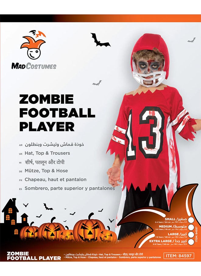 Mad Costumes Zombie Footballer Kids Halloween Costume  - Image 4