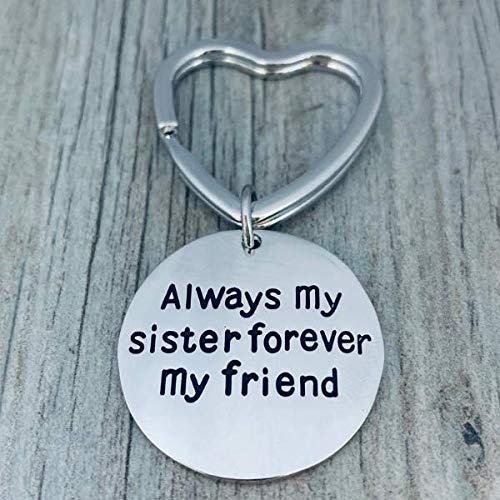 Infinity Collection - Stainless Steel Heart Keychain - "Always My Sister Forever My Friend" Engraved Giftable Accessory - Sister Jewelry - Image 4