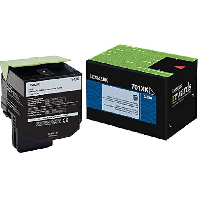 70C1XK0 BLACK EXTRA HIGH YIELD RETURN PROGRAM TONER CARTRIDGE FOR CS510DE AND CS510DTE
