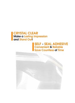 MARKQ 10 x 14 inches Clear Resealable Poly Mailers Bag, [90 Piece] Self-Sealing Plastic Cellophane Cello Bags for 10 x 14 Prints, T-Shirts, Flyers, Wedding Gifts Basket Supplies  - Image 3