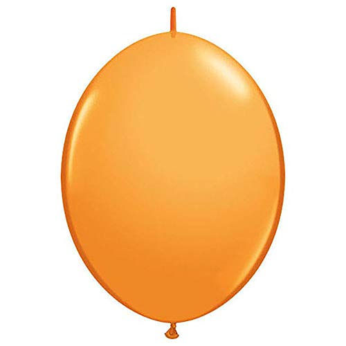 Qualatex Pioneer Balloon 50 Count Quick Link Latex Balloons, 12", Orange - Image 1