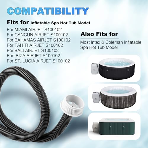 Dimakung Lay Z Spa Hot Tub Air Inflate Inflation Hose Pipe Tube P6931 Fits for Coleman Intex Bestway Portable Spa Pump Massage Bath Tub Replacement Parts - Image 3