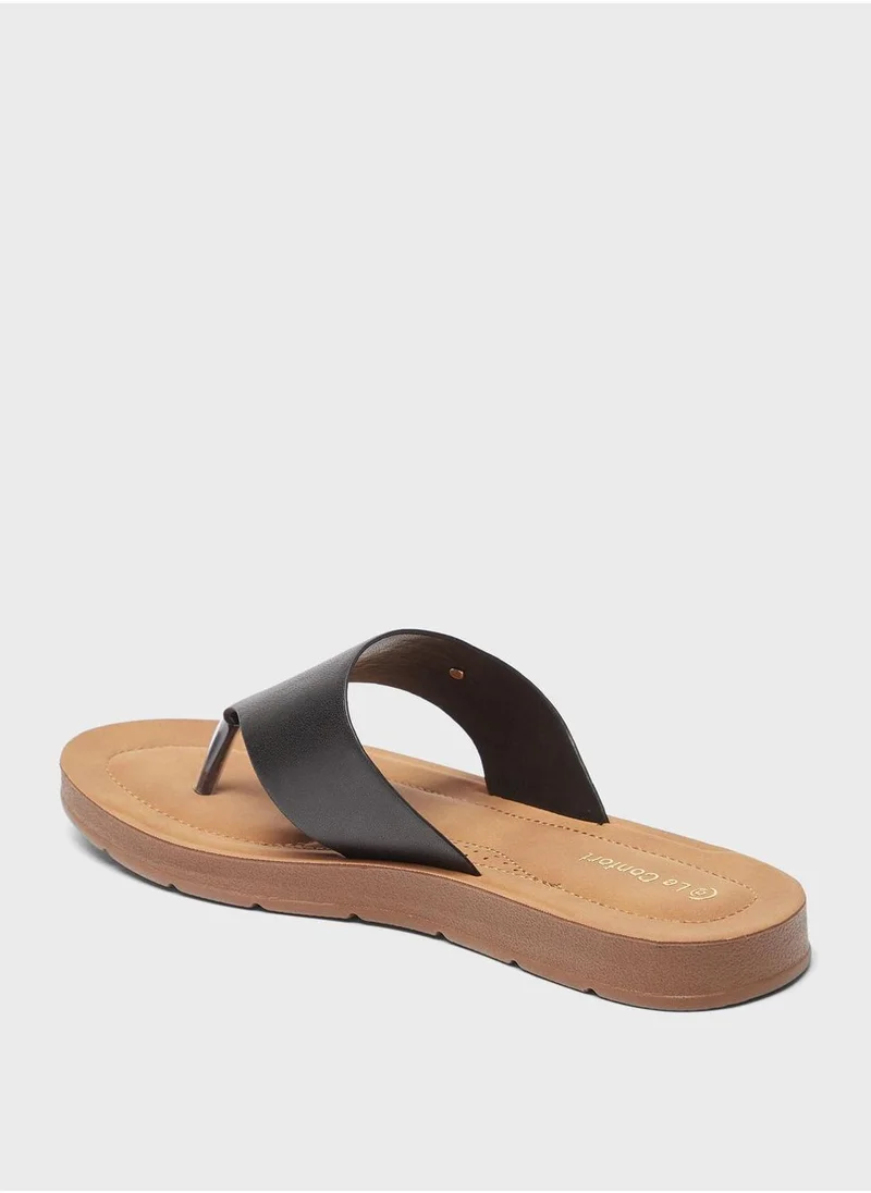 Le Confort Single Strap Flat Sandals
