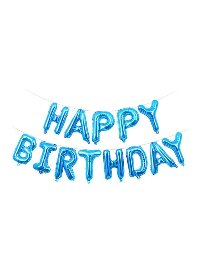 NIBEMINENT 13-Piece Happy Birthday Letters Foil Balloon Set 16 Inch 16inch