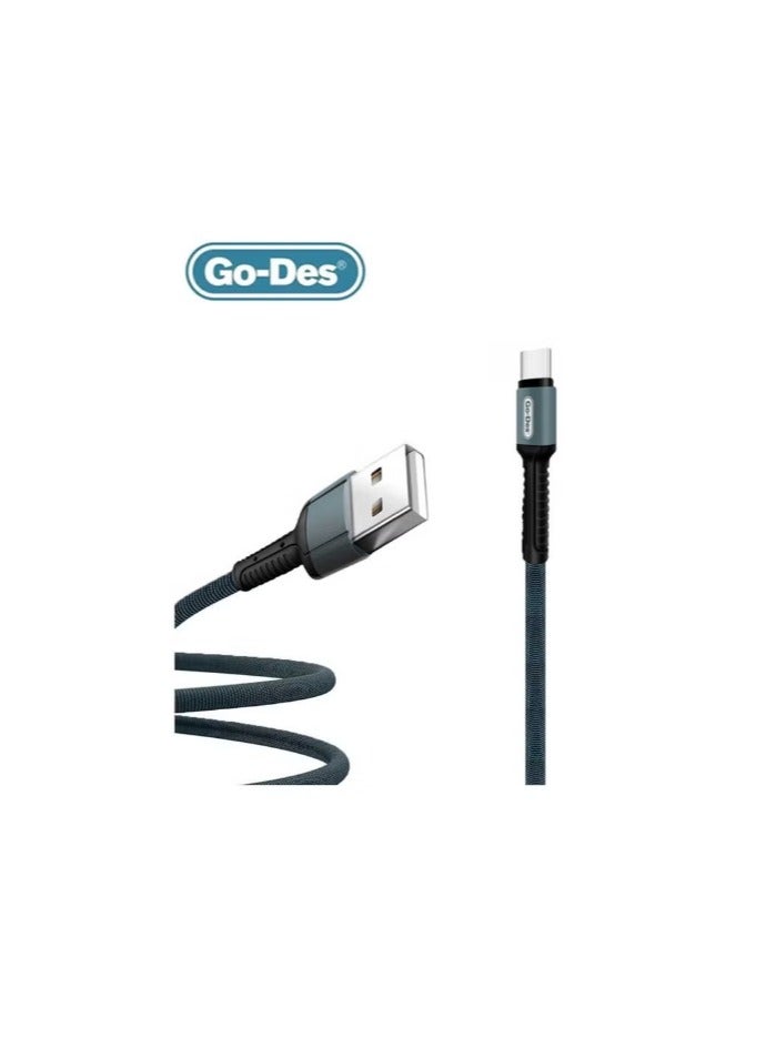 جو-ديز كابل بيانات جو-ديس نايلون تايب سي فائق السرعة بطول 1 متر GD-UC509TC - أسود - Image 2