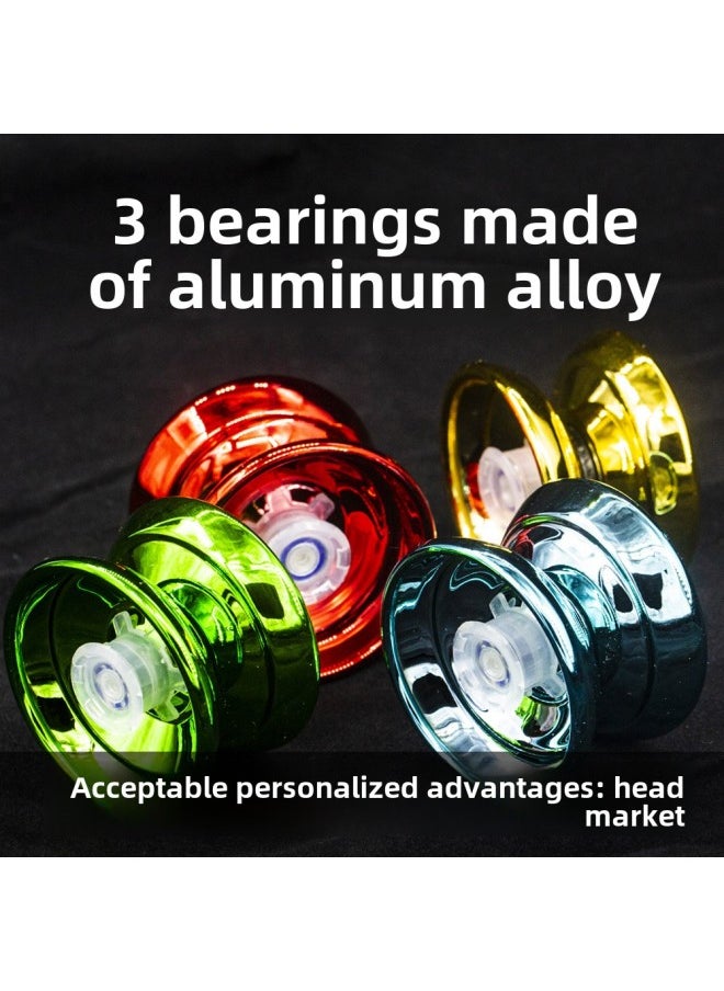 Alloy Yo-yo Entry Type Dead Sleep Live Sleep Yoyo Ball Competitive Yo-yo Wholesale-Color:Green Opp Bag  - Image 2