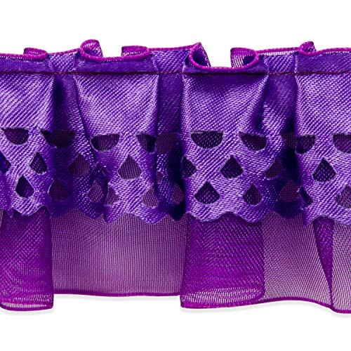 Expo International Expo IR8106PR-10 10 yd of Ruffle Trim, Purple - Image 1