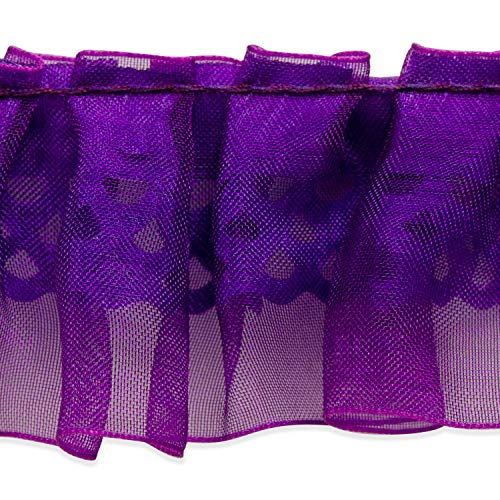 Expo International Expo IR8106PR-10 10 yd of Ruffle Trim, Purple - Image 2