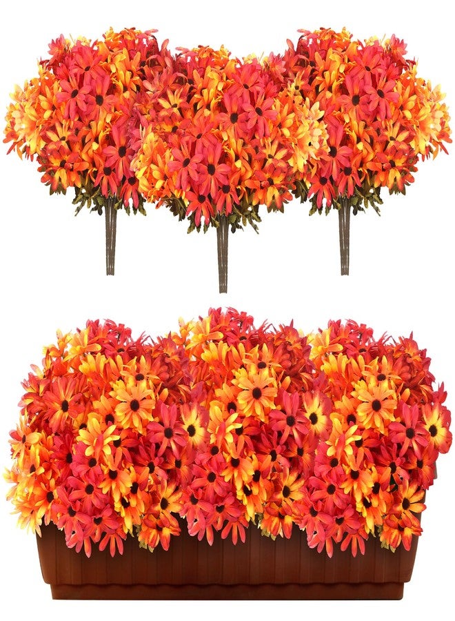 XunYee 12 Pcs Artificial Fall Flowers Faux Mums Bright Flowers Assorted Fake Silk Mums Chrysanthemums Bouquet Autumn Marigold for Vase Table Floral Arrangement for Wedding Home Outdoor Decorations - Image 1