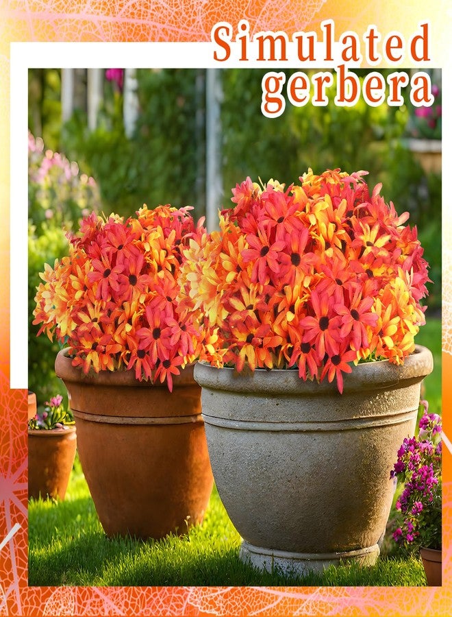 XunYee 12 Pcs Artificial Fall Flowers Faux Mums Bright Flowers Assorted Fake Silk Mums Chrysanthemums Bouquet Autumn Marigold for Vase Table Floral Arrangement for Wedding Home Outdoor Decorations - Image 4