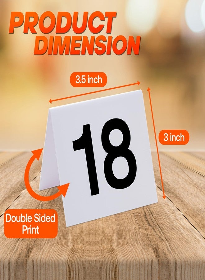 TAPIX Restaurant Table Numbers 1-25 White, Tent Table Numbers (3 in x 3.5 in) - Image 2
