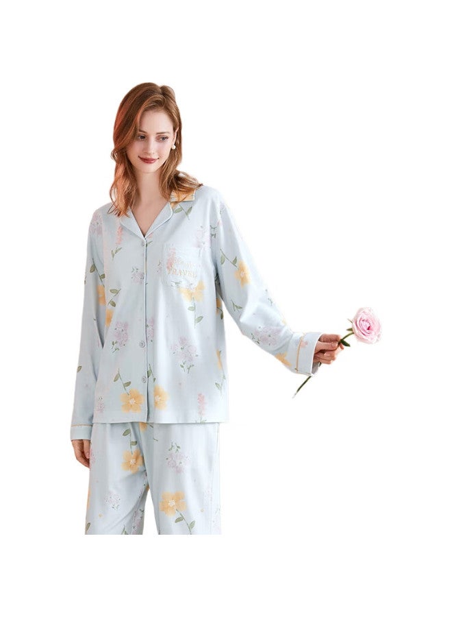 Fenton Women'S Pajamas With Chest Pads For Autumn And Winter, 5A Antibacterial Cardigan Long-Sleeve Loungewear Set, Mother'S Day Gift For Mom - Image 2