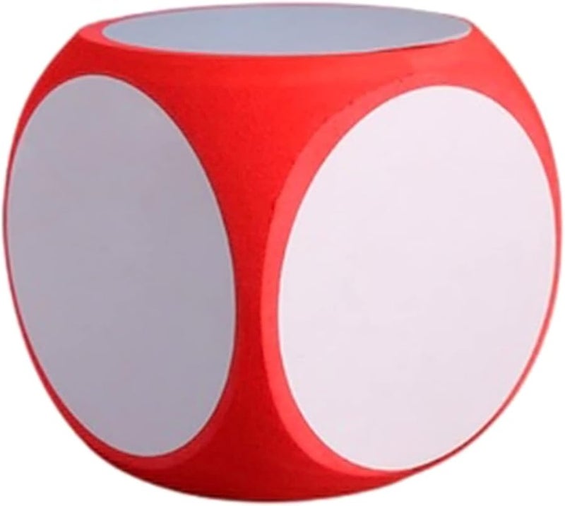 نرد أحمر لوح أبيض مكعبات للكتابة والمسح للأرقام والألعاب - Image 2