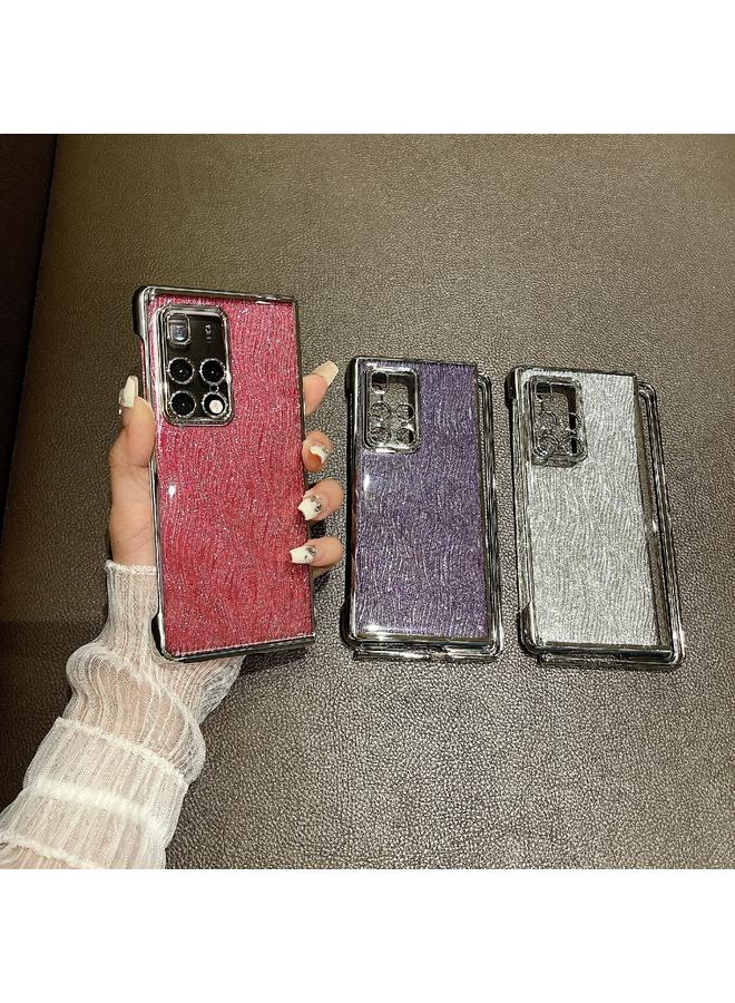 S-TOP Case For Huawei Mate X2 PC Side Buckle+Ripples Glitter Paper Full Coverage Phone Case - Image 4