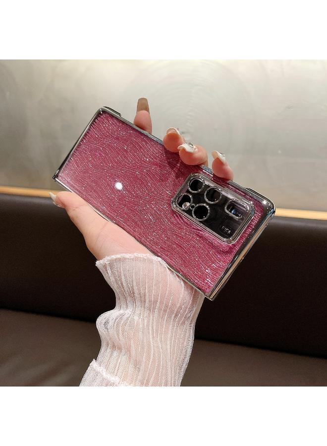 S-TOP Case For Huawei Mate X2 PC Side Buckle+Ripples Glitter Paper Full Coverage Phone Case - Image 2