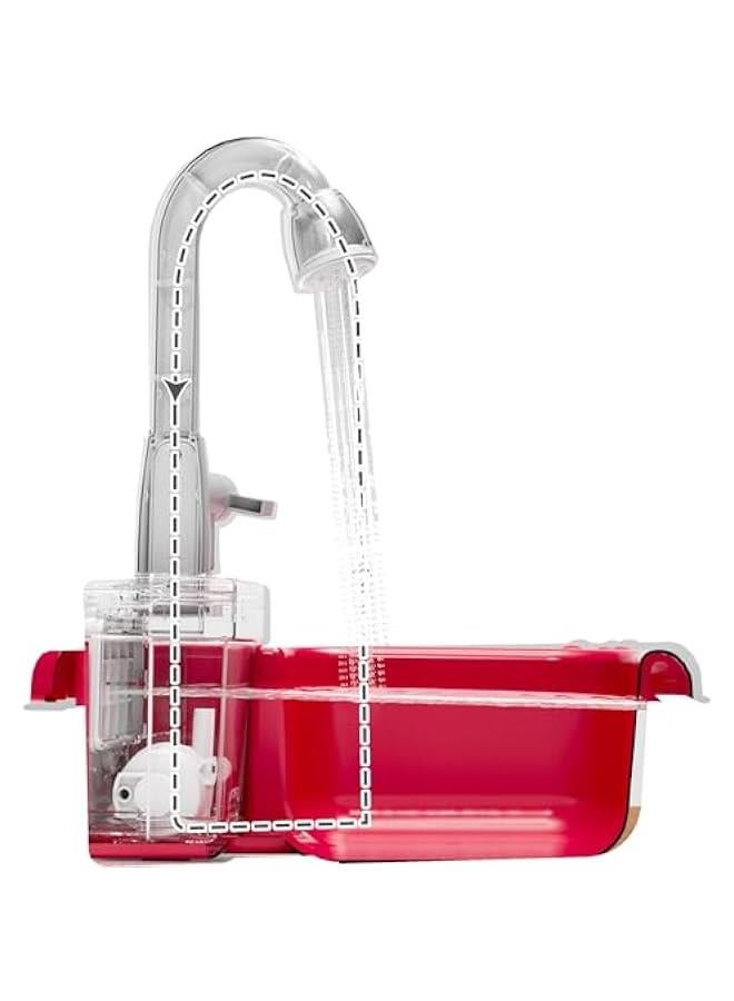 Play Kitchen Sink Toys, Pretend Kitchen Play Sink with Running Water Toys for Toddlers 1-3, Play Food Sets for Kids Kitchen Toys, Birthday Toys Gifts for Toddlers Kids Girls 1 2 3 Years Old - Image 3