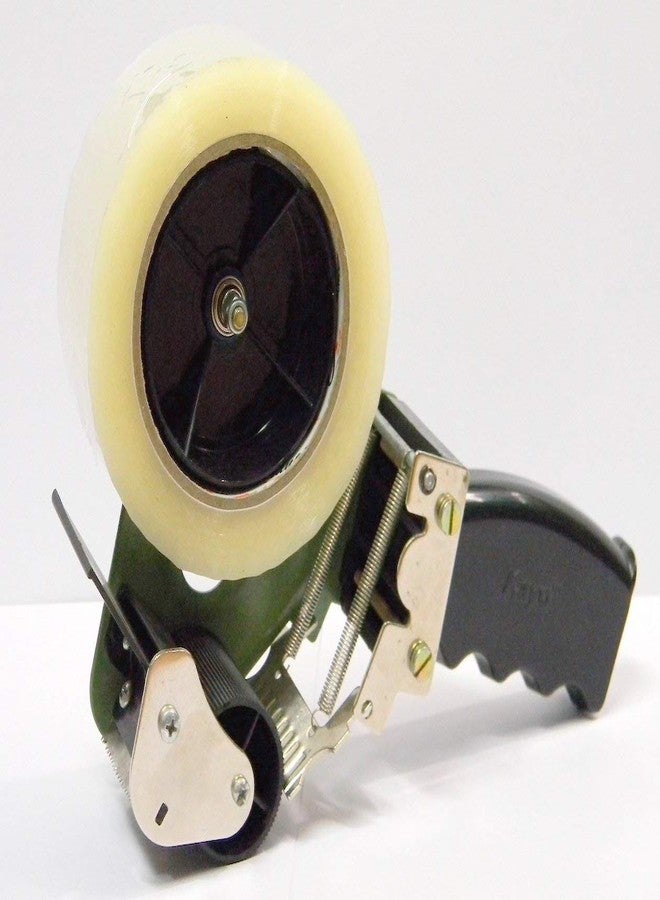 Dinojames Heavy Duty Manual Hand Operated Tape Dispenser 50 mm or 2 inch with 2 inch PVC Transparent Tape Roll - Image 1