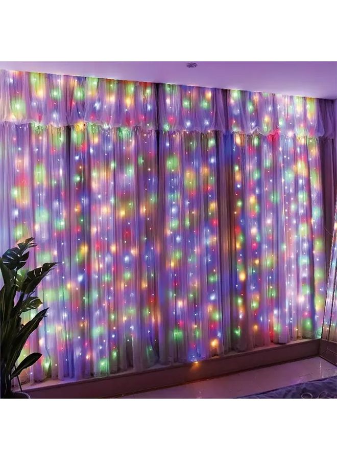 600 LED Warm White Curtain Lights 6Mx3M Remote 8 Modes USB Indoor Outdoor Decor - Image 4