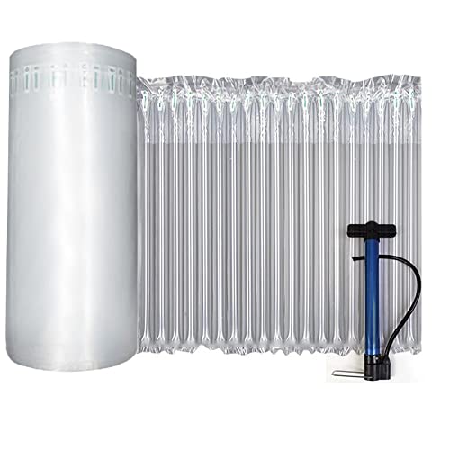 GOENDR Bubble Cushioning Wrap Roll, 15.75 inch x144 Feet, GOENDR Inflatable Air Pillow Column Wrap for heavy duty Packing and Moving, Large Bubble Wine Bottle Protector Breakable Shipping Supplies - Image 1