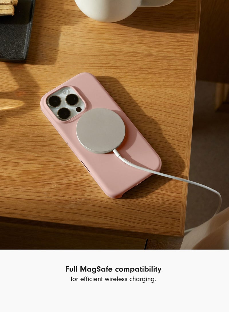 دبليو تيك ابل ايفون 16 برو ماكس 5 جي 2025 سوبر نحيفة ، نحيف مثل الغلاف الصلب للكمبيوتر الشخصي Magsafe ، غطاء حافظة حماية زاوية الشفاه المزروعة (MCMPMN) - ذهبي وردي - Image 4