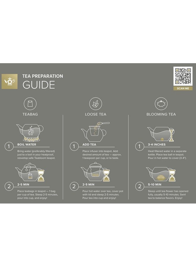 Teabloom Stovetop & Microwave Safe Glass Teapot (40 oz) with Removable Loose Tea Glass Infuser - Includes 2 Blooming Teas - 2-in-1 Tea Kettle and Tea Maker - Tea Purist's Choice - Image 5