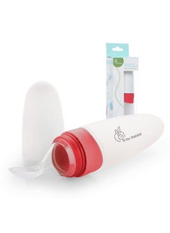 R for Rabbit Premium First Feed Baby Feeding Spoon Soft Food Grade Silicone For Cereals For Infant Baby 4 Months Plus (Red)  - Image 1