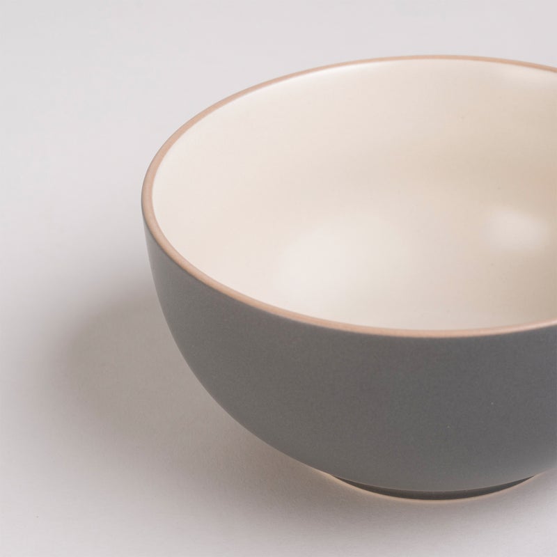 لا ميسا طقم عشاء بورسلان من لا ميسا باللون الأبيض والرمادي 18 قطعة - Image 5