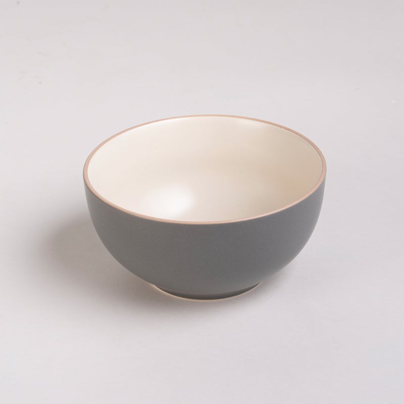 لا ميسا طقم عشاء بورسلان من لا ميسا باللون الأبيض والرمادي 18 قطعة - Image 4