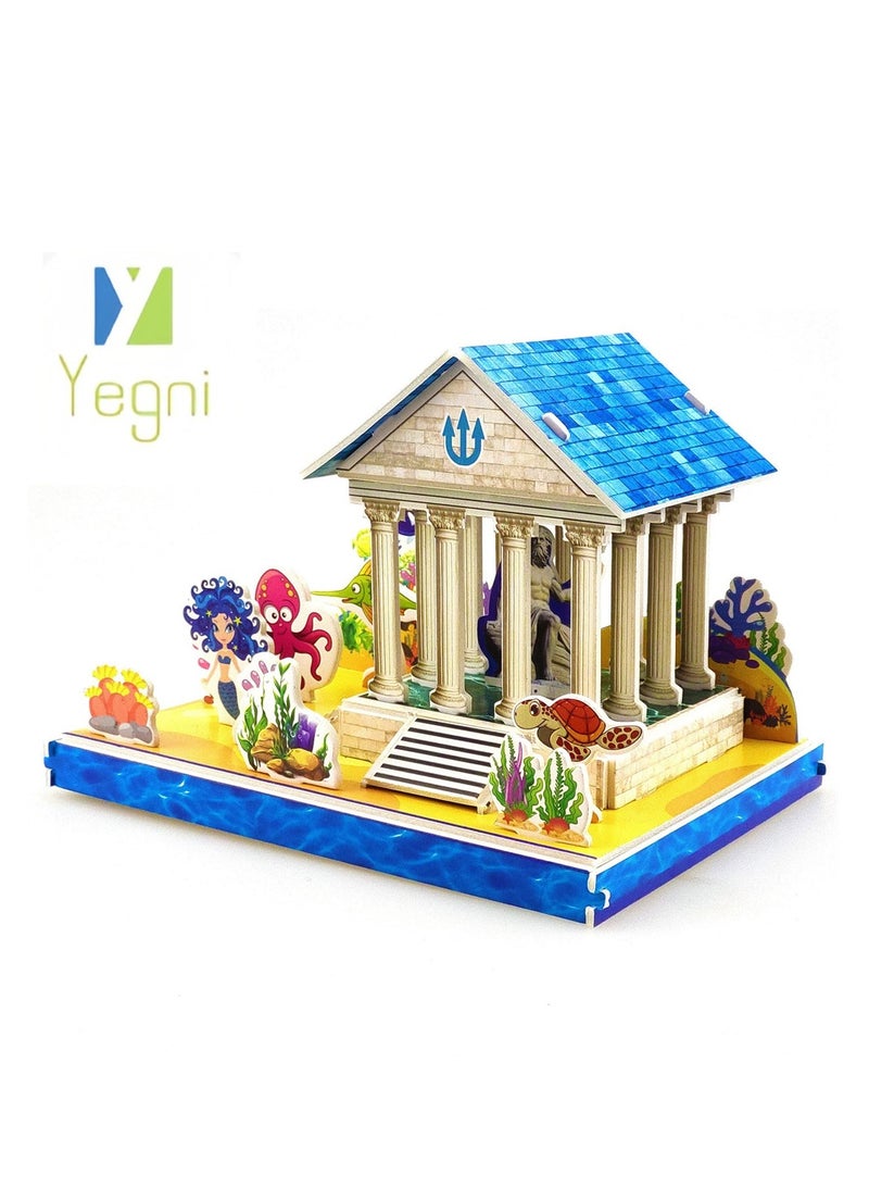 نعم سيدي. 4 قطع من ألعاب بناء منزل للأطفال من الوالدين والطفل، مصنوعة يدويًا، نموذج ورقي تعليمي ثلاثي الأبعاد، تجميع هدايا تفاعلية للوالدين والطفل - Image 4