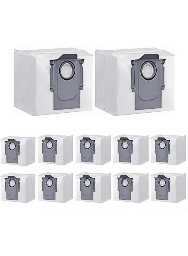 OUYoo 12 حزمة أكياس غبار لروبوروك Q5 Pro+/Q8 Max+/S7 Max Ultra/Q7 Max+/Q7 TF+/Q10 VF+/S8+/S8 Pro Ultra/Q5 Max+/S7 MaxV Ultra، إكسسوارات مكنسة كهربائية، أكياس غبار بديلة سعة كبيرة. - Image 1